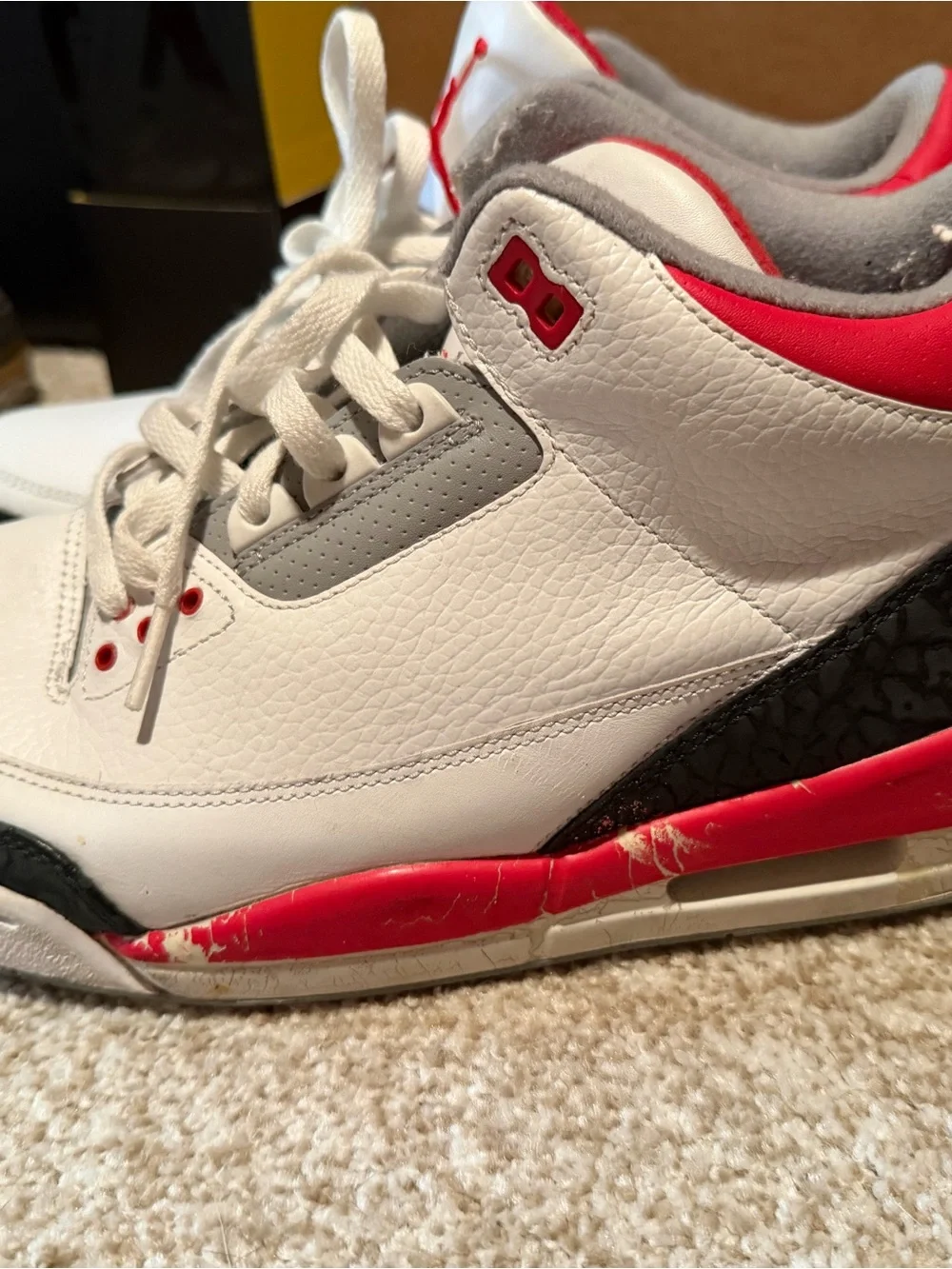 Jordan Men’s Sneakers - White/Red/Black